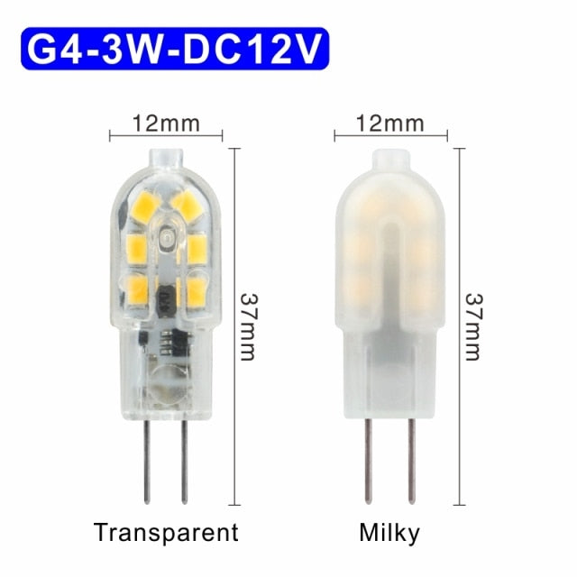 LED Bulb 3W 5W G4 G9 5pcs/lot Light Bulb AC 220V DC 12V LED Lamp SMD2835 Spotlight Chandelier Lighting Replace Halogen Lamps