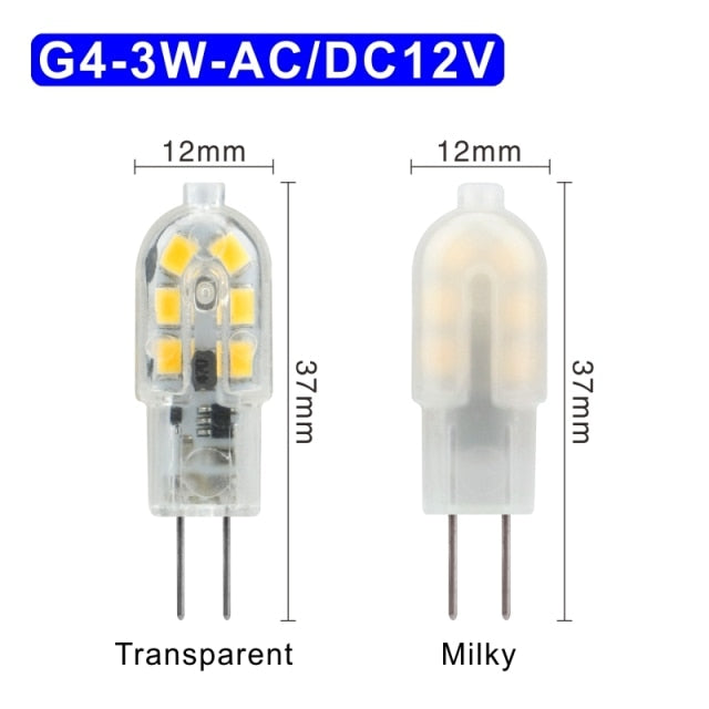LED Bulb 3W 5W G4 G9 5pcs/lot Light Bulb AC 220V DC 12V LED Lamp SMD2835 Spotlight Chandelier Lighting Replace Halogen Lamps