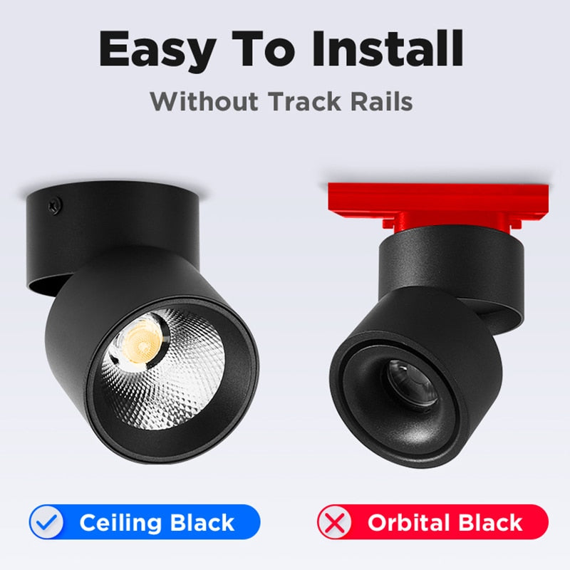 Led Downlights 220V 110V Surface Mounted 5/10/15/25W Mini Spot Led Down Light Lamp Foldable Downlights Home Lighting Living Room