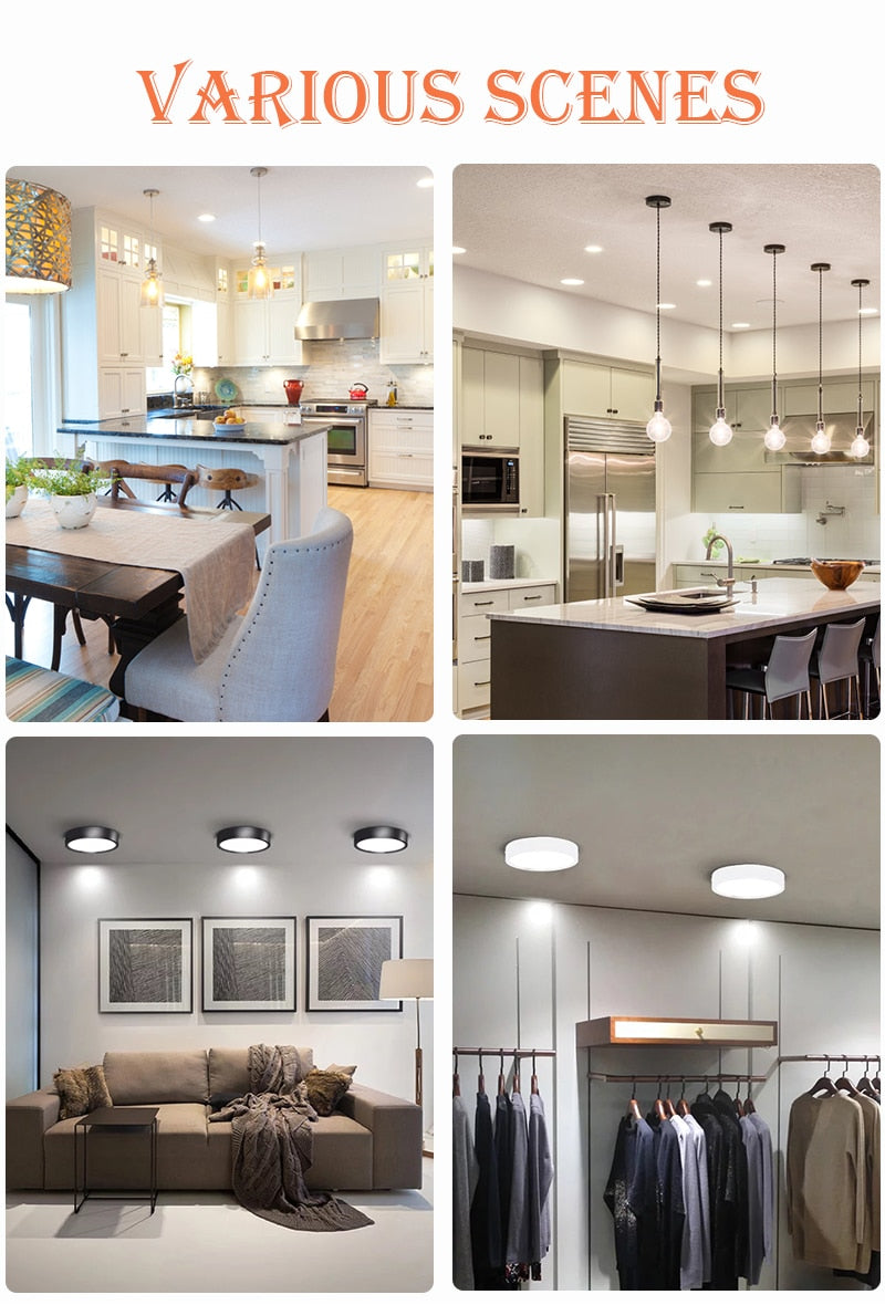 Led Downlights 220V 110V Surface Mounted 5/10/15/25W Mini Spot Led Down Light Lamp Foldable Downlights Home Lighting Living Room