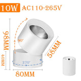 Led Downlights 220V 110V Surface Mounted 5/10/15/25W Mini Spot Led Down Light Lamp Foldable Downlights Home Lighting Living Room