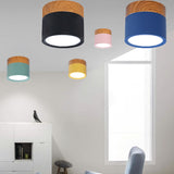 LED Downlight dimmable 7W 15W Nordic wood modern Led surface mounted ceiling light spotlight, interior decoration light