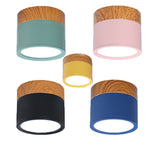 LED Downlight dimmable 7W 15W Nordic wood modern Led surface mounted ceiling light spotlight, interior decoration light