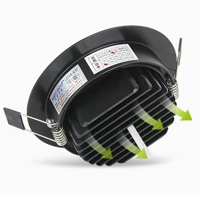 Dimmable COB Downlights Lamp 220v Ceiling Led Spot Lights 7W 9W 18W Recessed Round Room Kitchen Chambre Indoor Round Light