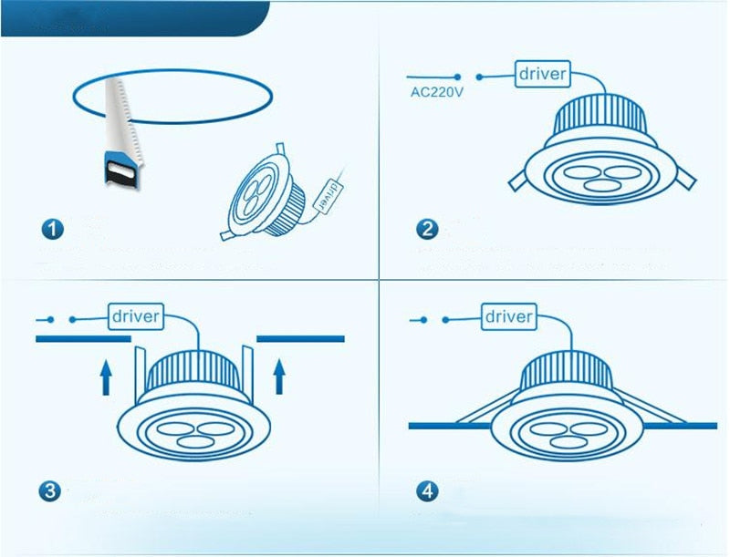 Dimmable COB Downlights Lamp 220v Ceiling Led Spot Lights 7W 9W 18W Recessed Round Room Kitchen Chambre Indoor Round Light