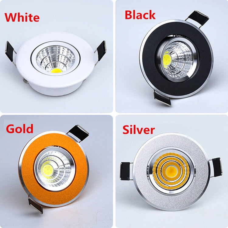 RGB Led downlight light COB 5W 110V 220V Ceiling Spot Light AC/DC12V Decoration Ceiling Lamp recessed Lights Indoor Lighting