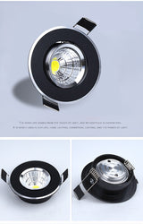 RGB Led downlight light COB 5W 110V 220V Ceiling Spot Light AC/DC12V Decoration Ceiling Lamp recessed Lights Indoor Lighting