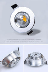 RGB Led downlight light COB 5W 110V 220V Ceiling Spot Light AC/DC12V Decoration Ceiling Lamp recessed Lights Indoor Lighting