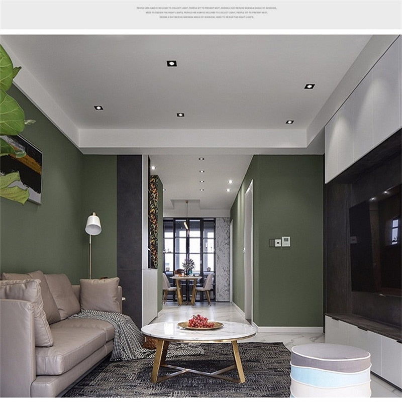 Dimmable Square LED COB Spotlights Ceiling lamp AC85-265V 7W 10W 12W 14W 20W 24W recessed Downlights LED Panel light indoor lighting