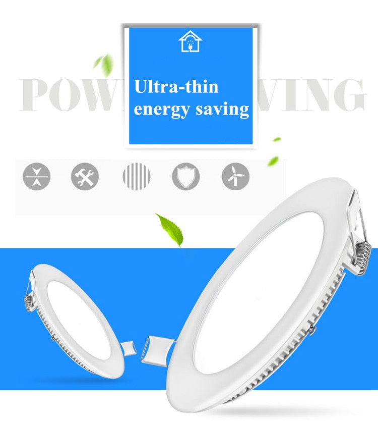 LED Panel Light 1pcs 3W 6W 9W 12W 15W 18W 25W Recessed Ceiling LED Downlight Indoor Spot Light AC110V 220V Driver Incl