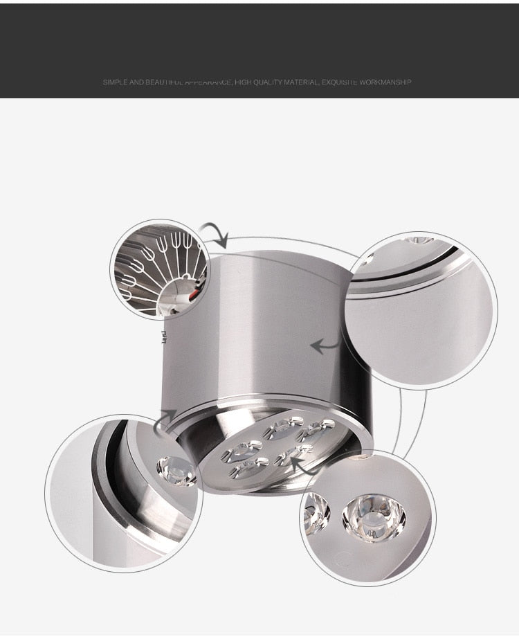 Dimmable 1pcs 6W 10W 14W 18W 24W led spot downlight High Power LED Ceiling Spot Light Kitchen Bathroom LED Downlights AC85-265V