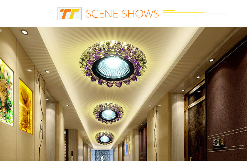 LED Colorful downlight Christmas light 3W 5W 7W 9W 110V 220V ceiling downlight rainbow RGB lamp ceiling spot light Magic color