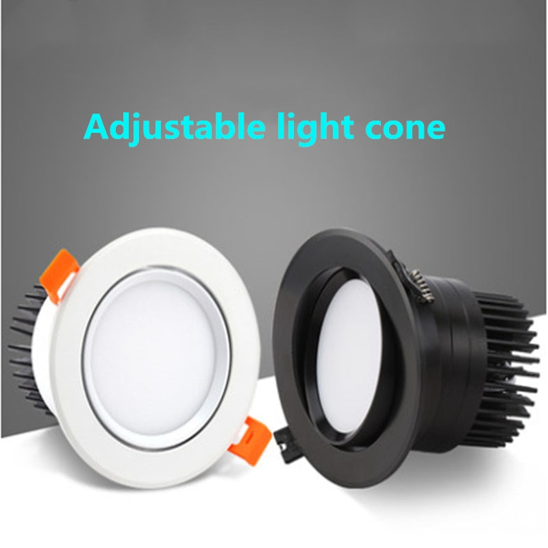 LED Downlights Recessed Dimmable 7W 9W 12W COB LED Ceiling Spot Lights AC85-265V Warm Cold White LED Ceiling Lamps Indoor Lighting
