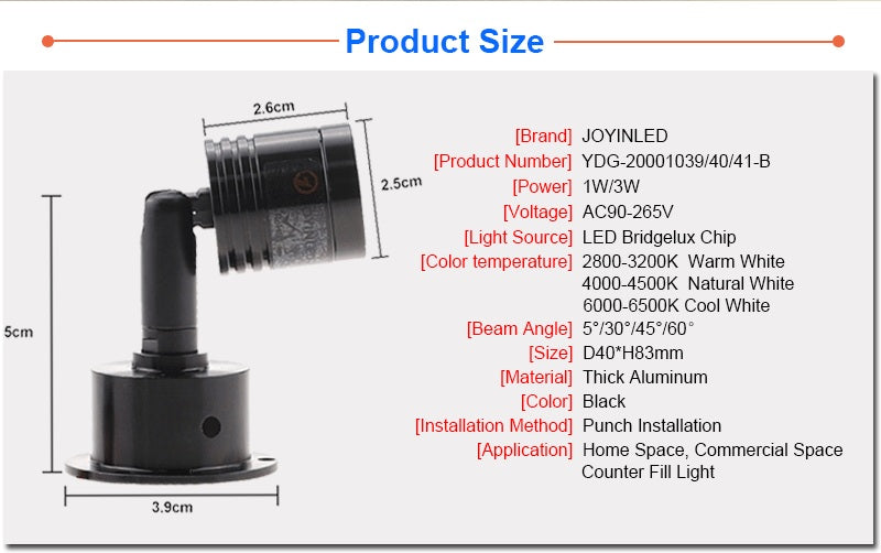 Hot Sale Recessed Led Mini Downlights 3W AC90-260V DC12V 360 Degree Rotating Spot Lighting LED Ceiling Down Lamp Indoor Lighting