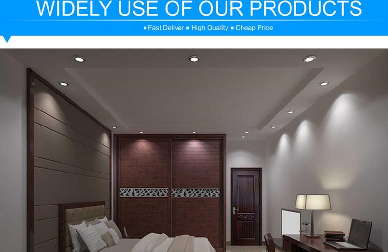 LED 220V AC 9W GX53 Lamp for Cabinet Light 3000K/4500K/6000K Dimmable or No Aluminum Body with PC Cover GX53 Led Downlight Bulb