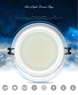 LED Panel Glass Square Downlight Dimmable Super Bright  round Ceiling Recessed Panel Lights LED Spot Light Bulb AC110V 220V