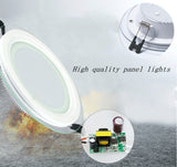 LED Panel Glass Square Downlight Dimmable Super Bright  round Ceiling Recessed Panel Lights LED Spot Light Bulb AC110V 220V
