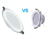 LED Panel Glass Square Downlight Dimmable Super Bright  round Ceiling Recessed Panel Lights LED Spot Light Bulb AC110V 220V