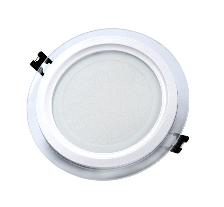 LED Panel Glass Square Downlight Dimmable Super Bright  round Ceiling Recessed Panel Lights LED Spot Light Bulb AC110V 220V