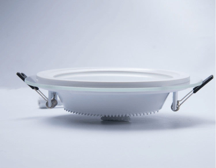 LED Panel Glass Square Downlight Dimmable Super Bright  round Ceiling Recessed Panel Lights LED Spot Light Bulb AC110V 220V