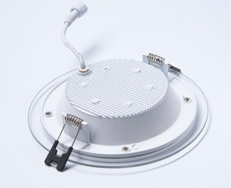 LED Panel Glass Square Downlight Dimmable Super Bright  round Ceiling Recessed Panel Lights LED Spot Light Bulb AC110V 220V