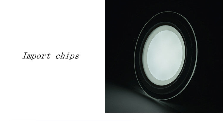 LED Panel Glass Square Downlight Dimmable Super Bright  round Ceiling Recessed Panel Lights LED Spot Light Bulb AC110V 220V