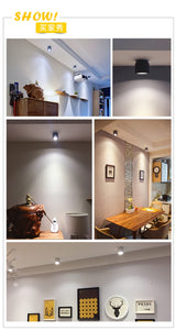 LED wall mounted downlight ceiling cob Nordic spotlights living room Corridor Home Round Scandinavian Spotlight Villa COB lamp