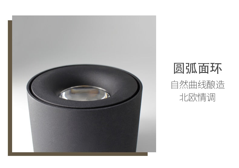 LED wall mounted downlight ceiling cob Nordic spotlights living room Corridor Home Round Scandinavian Spotlight Villa COB lamp