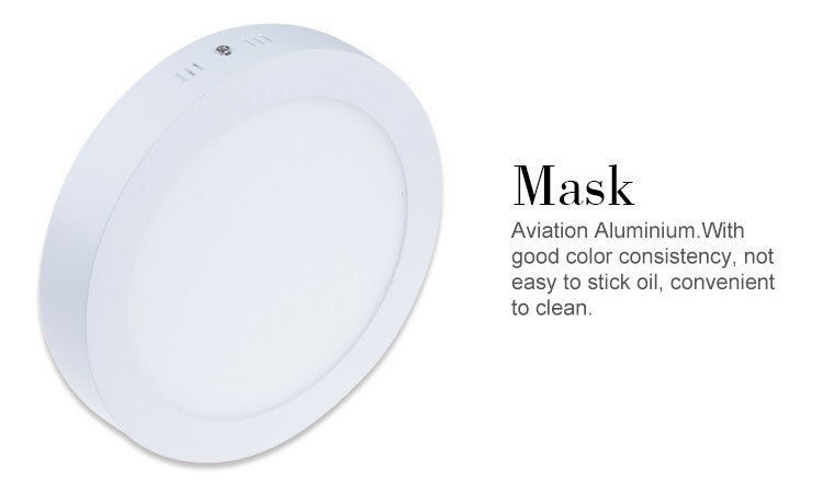 High brightness 6W 12W 18W 24W Round/Square LED panel light surface mounted downlight lighting LED ceiling down lamp AC85-265V