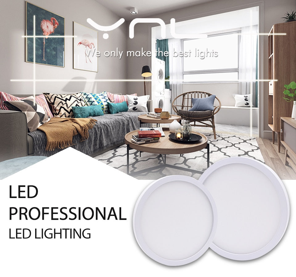 High brightness LED Circular Panel Light 6W 9W 13W 18W 24W Surface Mounted led ceiling light AC 85-265V lampada led lamp
