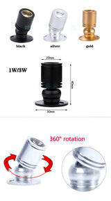 led recessed cabinet mini spot light 3W 110V 220V downlight 12V 24V DC jewelry show Include Led Driver 4000K Ceiling light lamp