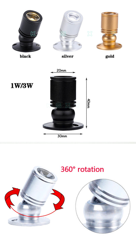 led recessed cabinet mini spot light 3W 110V 220V downlight 12V 24V DC jewelry show Include Led Driver 4000K Ceiling light lamp