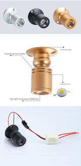 led recessed cabinet mini spot light 3W 110V 220V downlight 12V 24V DC jewelry show Include Led Driver 4000K Ceiling light lamp