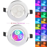 Downlight RGB LED Ceiling Lamp Spot Light with rgb controler 8pcs/lot 5W Recessed led lamp bulb pendant indoor lighting 85-265V