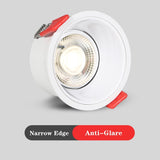 No Glare Led downlight Recessed In Led Ceiling Downlight Spot Led Lamp Dimmable 7W 15W 18W AC110V 220V For Indoor Room Stores