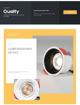 No Glare Led downlight Recessed In Led Ceiling Downlight Spot Led Lamp Dimmable 7W 15W 18W AC110V 220V For Indoor Room Stores