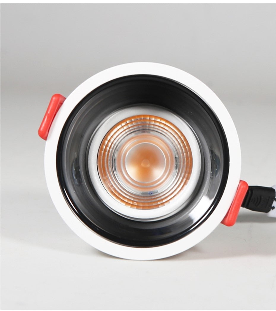 No Glare Led downlight Recessed In Led Ceiling Downlight Spot Led Lamp Dimmable 7W 15W 18W AC110V 220V For Indoor Room Stores