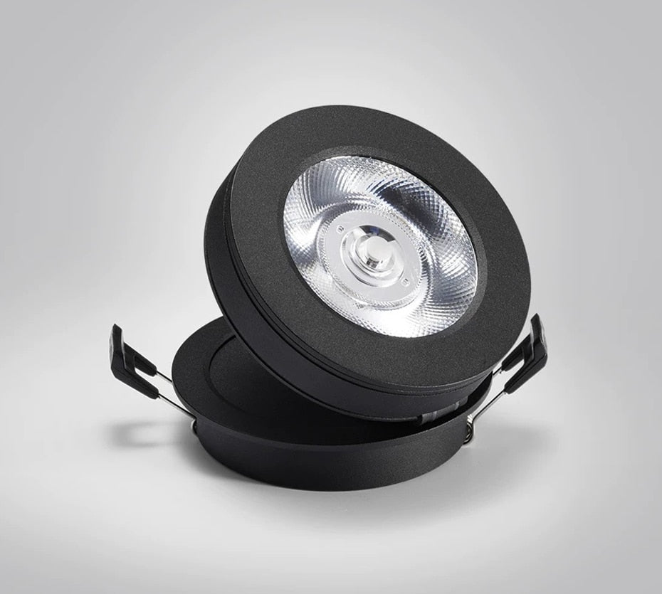 Foldable embedded LED Downlight 3W 5W 7W LED Ceiling downlight 360 degree rotatable built in COB Spot light Recessed led lamp