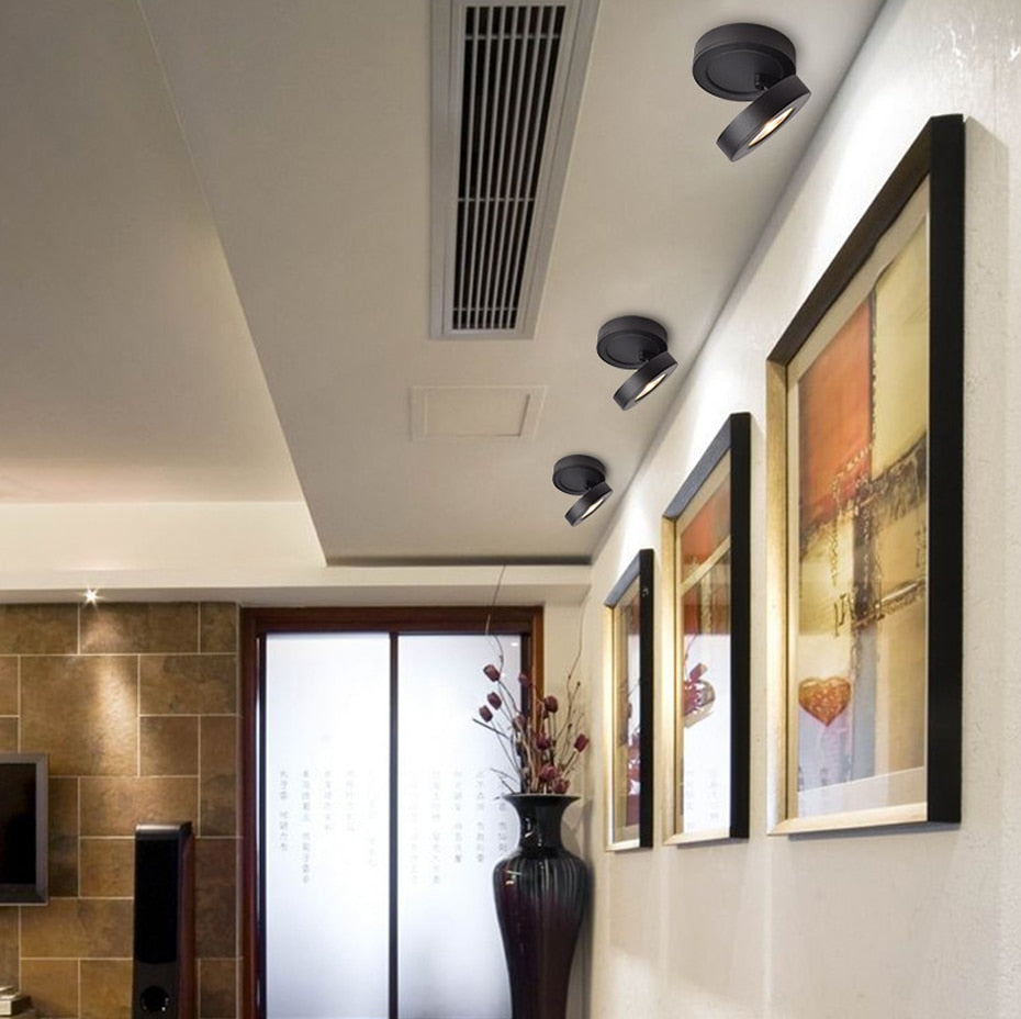 Foldable embedded LED Downlight 3W 5W 7W LED Ceiling downlight 360 degree rotatable built in COB Spot light Recessed led lamp