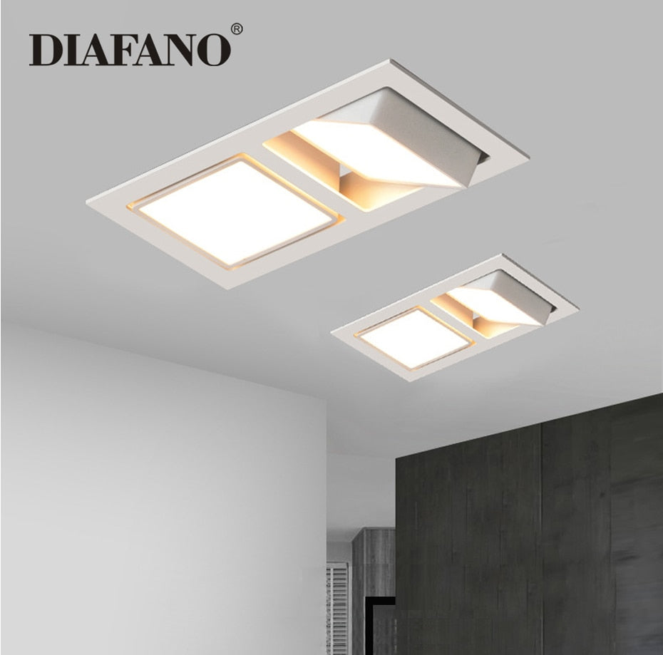 Square Recessed LED Downlights 7W Single/Double COB LED Ceiling Spot Lights Background Lamps AC85~265V Indoor LED Spot Light