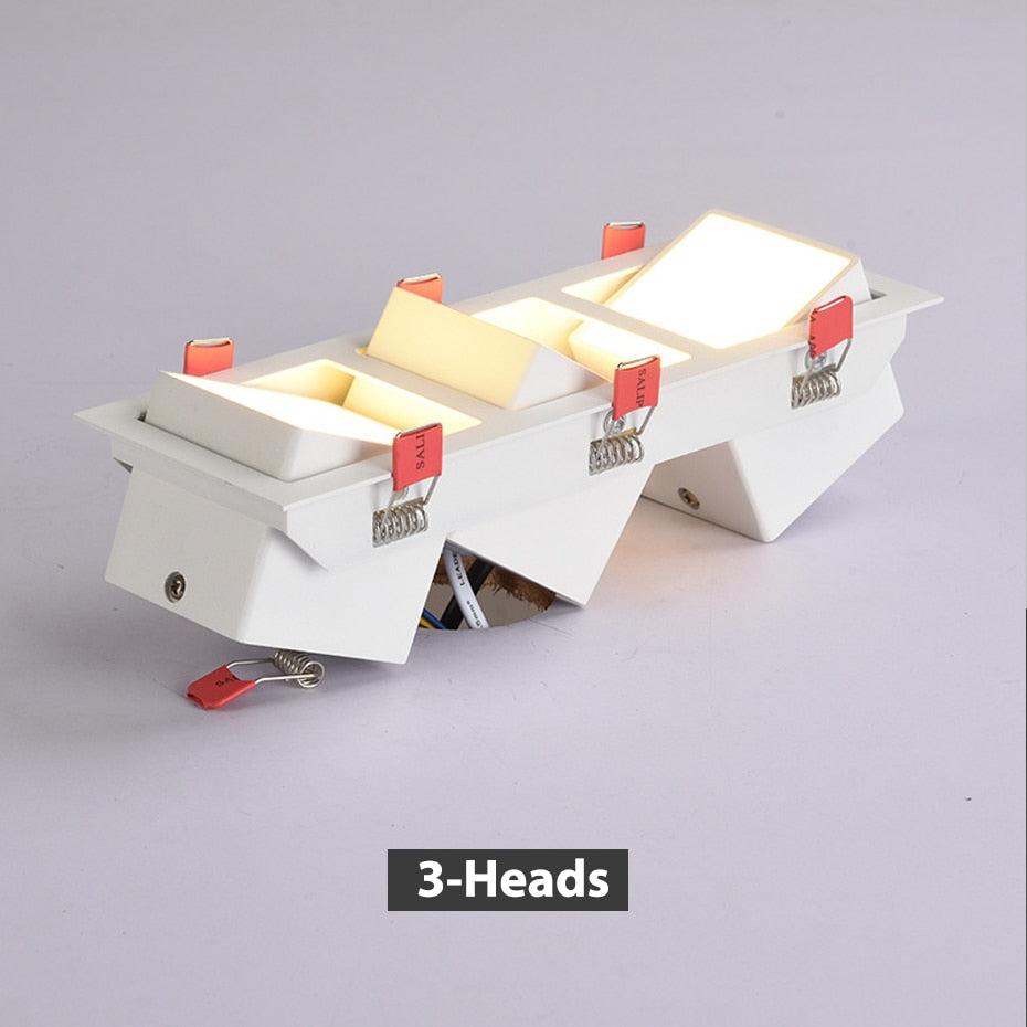 Square Recessed LED Downlights 7W Single/Double COB LED Ceiling Spot Lights Background Lamps AC85~265V Indoor LED Spot Light