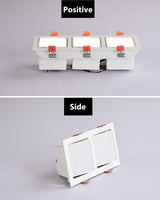 Square Recessed LED Downlights 7W Single/Double COB LED Ceiling Spot Lights Background Lamps AC85~265V Indoor LED Spot Light