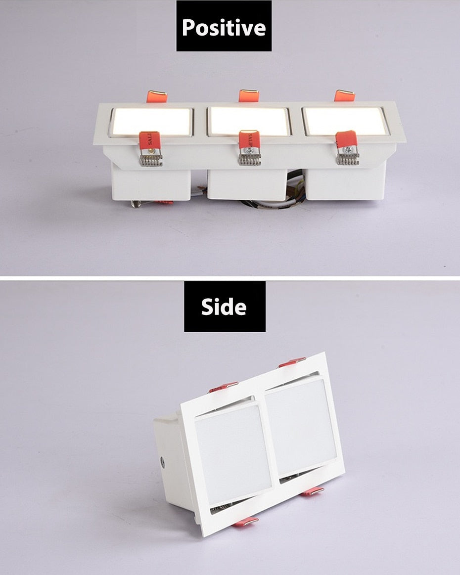 Square Recessed LED Downlights 7W Single/Double COB LED Ceiling Spot Lights Background Lamps AC85~265V Indoor LED Spot Light