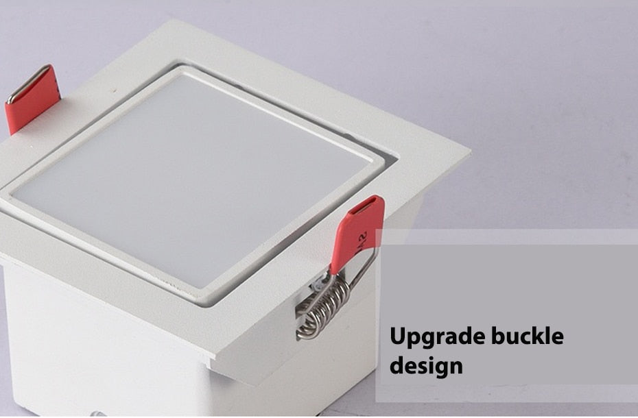 Square Recessed LED Downlights 7W Single/Double COB LED Ceiling Spot Lights Background Lamps AC85~265V Indoor LED Spot Light