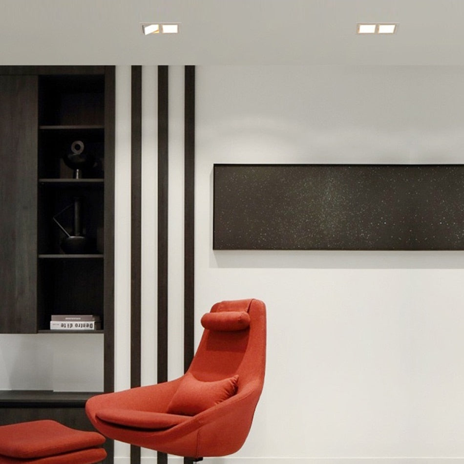 Square Recessed LED Downlights 7W Single/Double COB LED Ceiling Spot Lights Background Lamps AC85~265V Indoor LED Spot Light