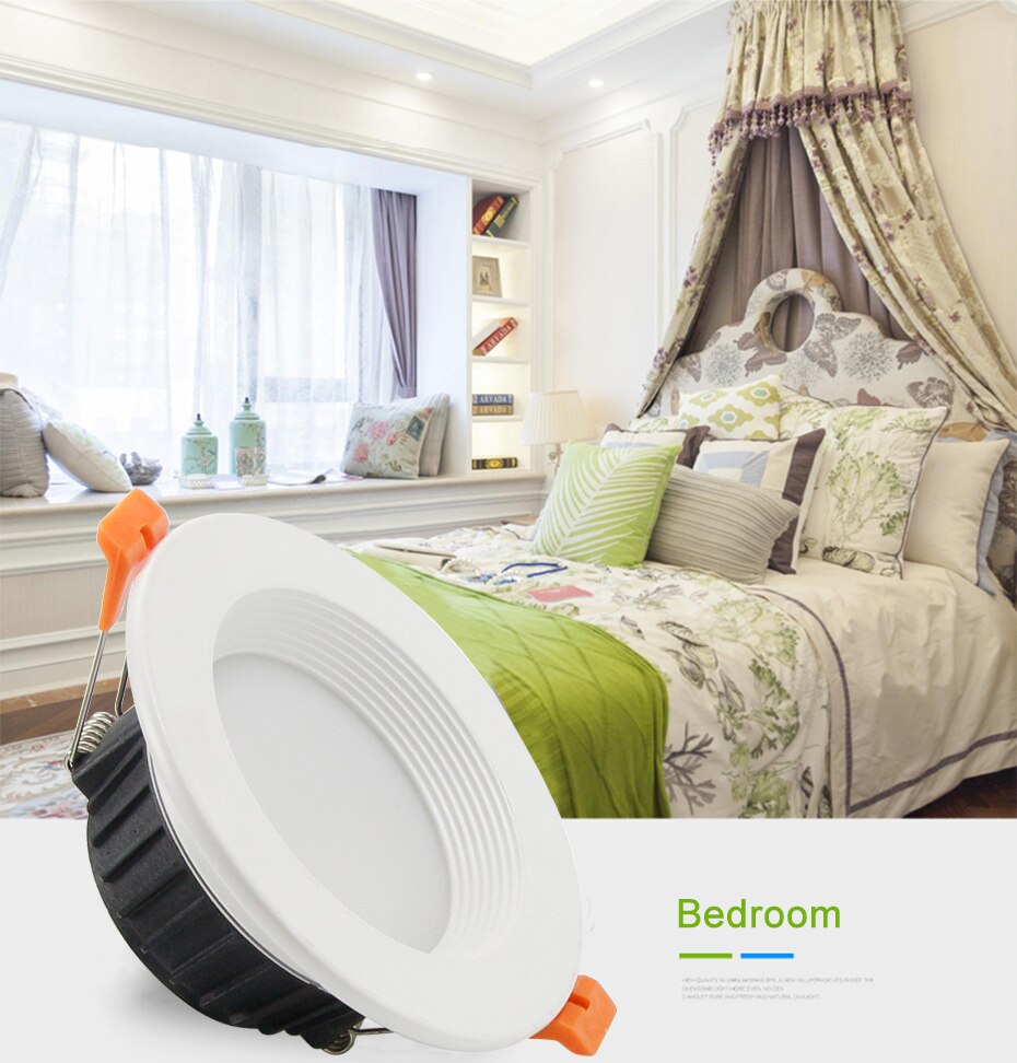 DBF Super Bright 5730 SMD LED Downlight Dimmable 7W 10W 12W Ceiling Lamp with AC 110V 220V LED Transformer for Living room