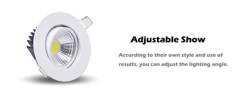 QLTEG Dimmable Led downlight light COB Ceiling Spot Light 3w 5w 7w 12w AC85-265V ceiling recessed lamps Indoor Lighting 4000K