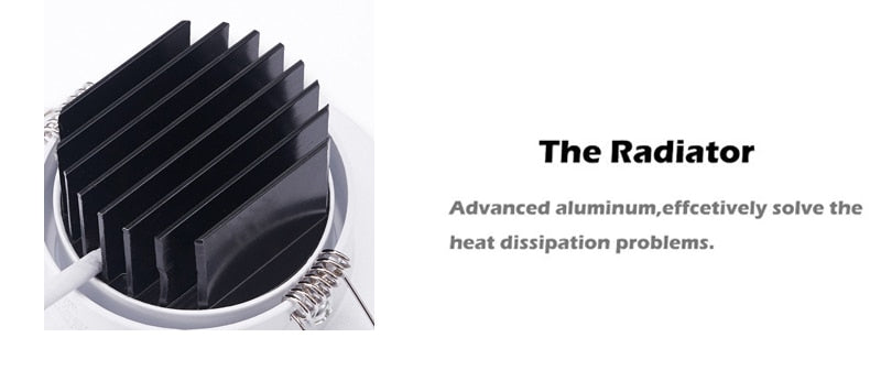 QLTEG Dimmable Led downlight light COB Ceiling Spot Light 3w 5w 7w 12w AC85-265V ceiling recessed lamps Indoor Lighting 4000K