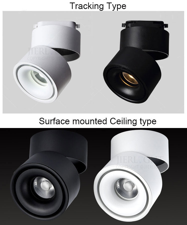 LED Downlight 1Pcs 12W Rail Track Fixture COB 10W Surface Mounted Downlight 7W Ceiling Light For Shop Stores Home Decorating