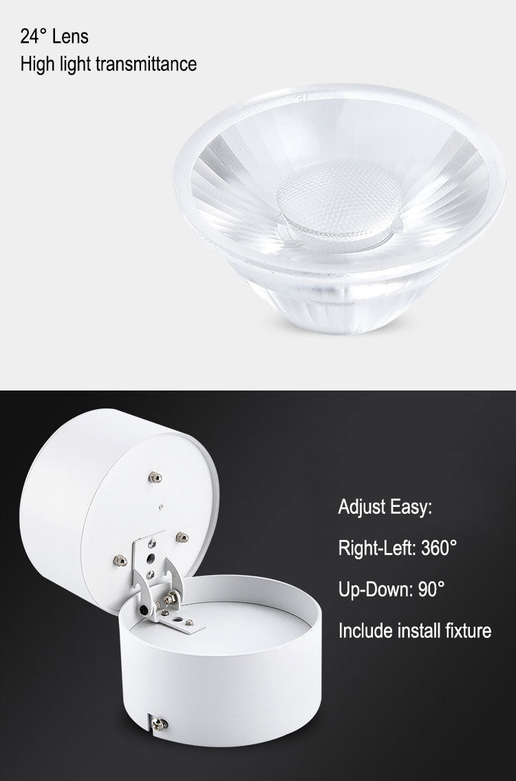 LED Downlight 1Pcs 12W Rail Track Fixture COB 10W Surface Mounted Downlight 7W Ceiling Light For Shop Stores Home Decorating
